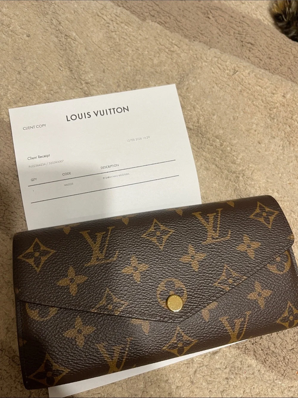 Louis Vuitton Sarah wallet